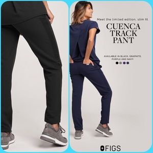 Figs Cuenca Black Track Pant Small